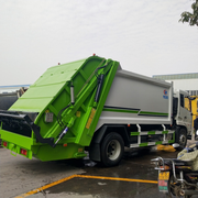 国六天锦后装大落地斗压缩垃圾车
