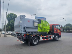 爆款推荐重汽豪曼3900轴距，建筑勾臂垃圾车
